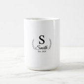 Mug Sophisticated Wedding Date Keepsake | Customizable (Centre)