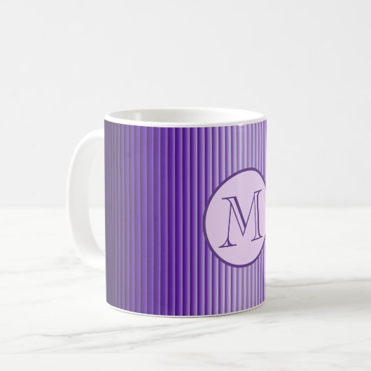 Mug Sophistication Snazzy Purple Stripes Lumineuses Pe (Devant gauche)