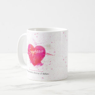 Mug Soprano Musical Coeur chante Partie