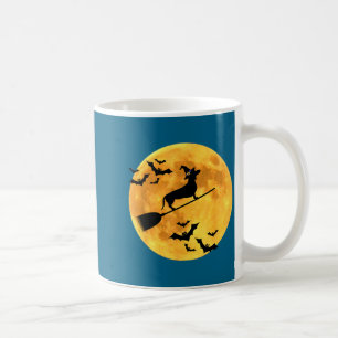 Mug Sorcier Chien Teckel Halloween Lune Balai Frère