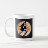 Mug Sorcière à la broche contre une lune de récolte (Gauche)
