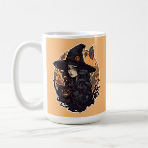 Mug Sorcière avec le chat noir halloween