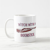 Mug Sorcière avec un boomstick 2 (Gauche)