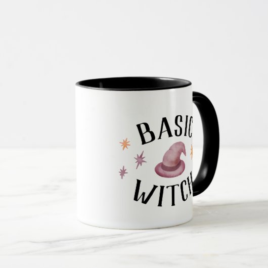 Mug Sorcière basique avec étoiles Moderne Funny Hallow (Devant droit)