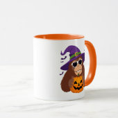 Mug Sorcière Bigfoot avec Halloween citrouille (Devant droit)