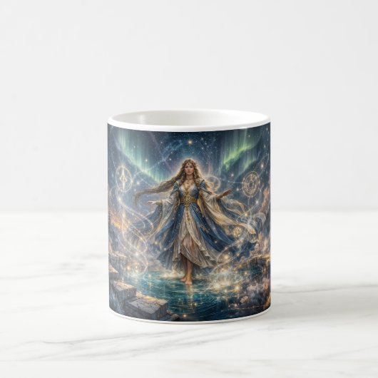 Mug Sorcière Céleste Mystique – Fantastique Doré (Centre)