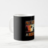 Mug Sorcière Chat de Rides de Balai Gratuits Halloween (Devant gauche)