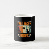 Mug Sorcière Chat de Rides de Balai Gratuits Halloween (Centre)