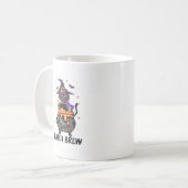 Mug Sorcière - Chat portant une sorcière (Devant gauche)