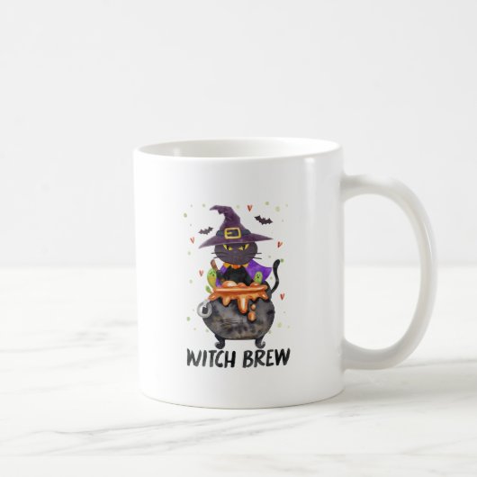 Mug Sorcière - Chat portant une sorcière (Droite)