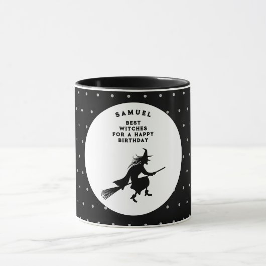 Mug Sorcière d'anniversaire d'Halloween pour enfants (Centre)