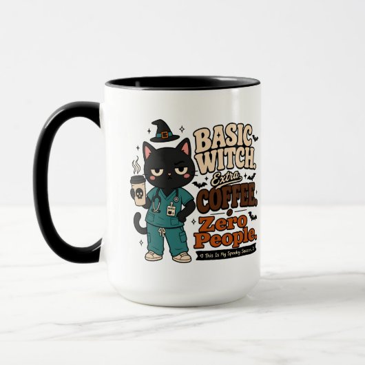 Mug Sorcière de base, café supplémentaire, zéro person (Gauche)