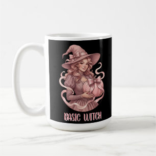 Mug Sorcière de base Coquette Vintage Citrouille Rose