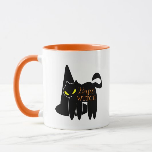 Mug Sorcière de base Halloween Chat Noir (Gauche)