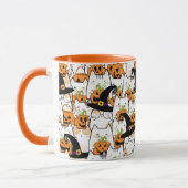 Mug Sorcière de chat mignonne tenant Bumkin Halloween (Gauche)