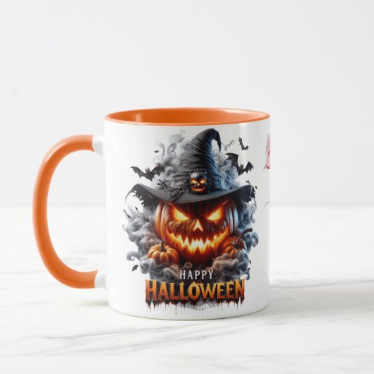 Mug Sorcière de citrouille effrayante Jack-O'-Lantern (Gauche)