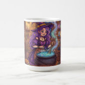 Mug Sorcière de dessin animé faisant une potion d'amou (Centre)