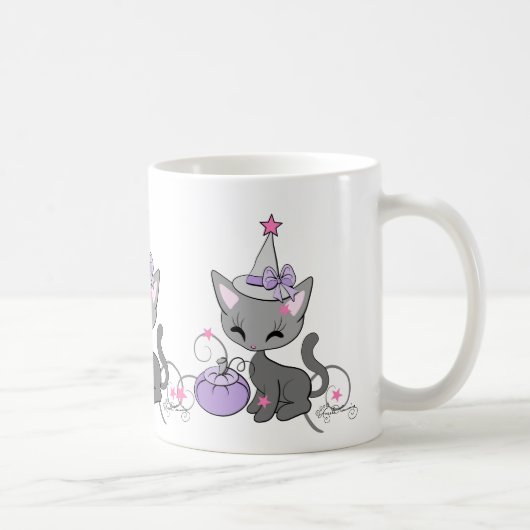 Mug Sorcière de Halloween Chat (Droite)