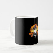 Mug Sorcière de Halloween Chat Citrouille Lune Dessin_ (Devant gauche)