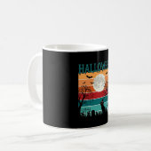 Mug Sorcière de Halloween Chat Toile d'araignée Lune C (Devant gauche)