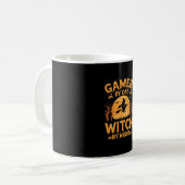 Mug Sorcière de jeu Halloween Conception de jeu (Devant gauche)