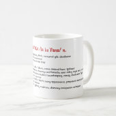 Mug Sorcière de Noël italienne La Befana Dictionnaire (Devant droit)