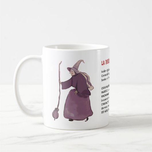 Mug Sorcière de Noël italienne La Befana Dictionnaire (Gauche)