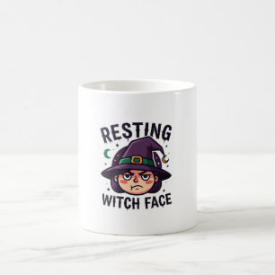 Mug Sorcière de repos visage drôle Halloween Éffrayant