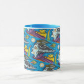 MUG SORCIÈRE DE SCIENCE-FICTION ET CHAT COMÈTE COLORÉE (Centre)