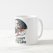 Mug Sorcière de ski rétro Art d'Halloween (Devant droit)