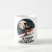 Mug Sorcière de ski rétro Art d'Halloween (Centre)