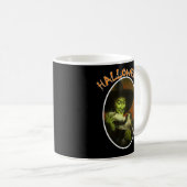 Mug Sorcière D'Halloween Et Singe Volant (Devant droit)