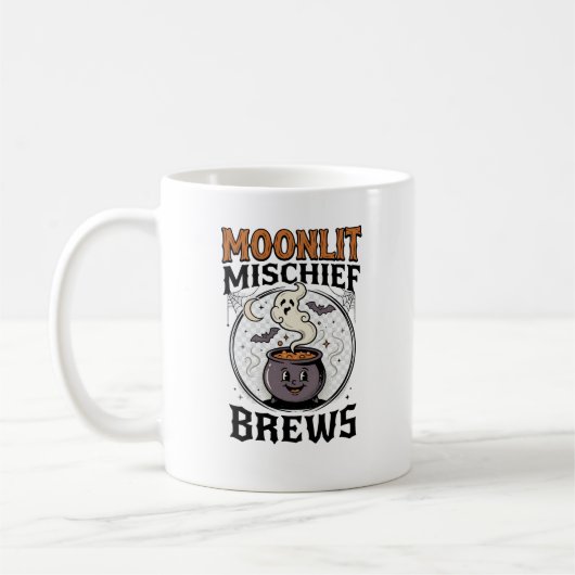 Mug Sorcière d'Halloween Lune Méfait (Gauche)