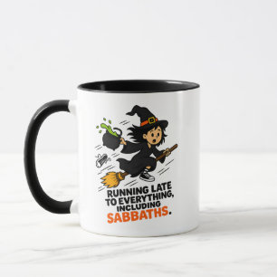 Mug Sorcière drôle avec TDAH en retard pour Halloween