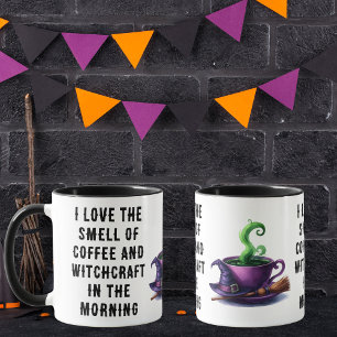 Mug Sorcière drôle thème Violet Vert & Noir Halloween