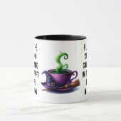 Mug Sorcière drôle thème Violet Vert & Noir Halloween (Centre)