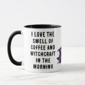 Mug Sorcière drôle thème Violet Vert & Noir Halloween (Gauche)