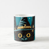 Mug Sorcière éffrayante de chat noir volant (Centre)