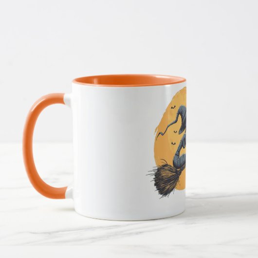 Mug Sorcière éffrayante sur Broomstick (Gauche)