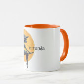 Mug Sorcière éffrayante sur Broomstick (Devant droit)