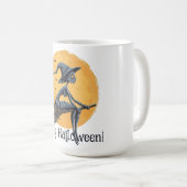 Mug Sorcière éffrayante volant sur sa chambre (Devant droit)