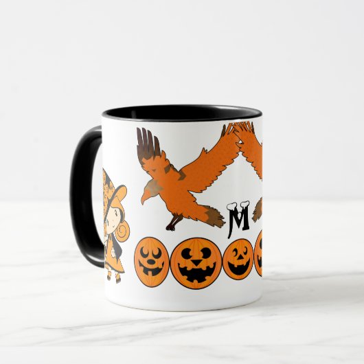Mug Sorcière errante Éffrayant Jack O Lanterns Hallowe (Devant gauche)