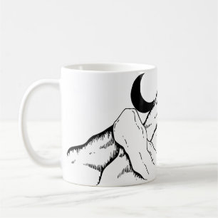 Mug Sorcière Escalade une montagne à la nuit - Lune my
