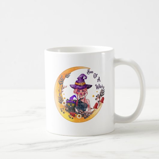 Mug Sorcière et chat noir (Droite)