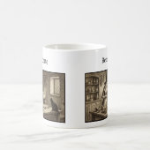 Mug Sorcière et chat noir faisant une potion Nom perso (Centre)