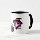 Mug Sorcière/Halloween/Automne (Devant droit)