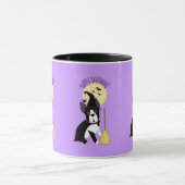 Mug Sorcière heureuse de Halloween Boston Terrier (Centre)