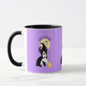 Mug Sorcière heureuse de Halloween Boston Terrier (Gauche)