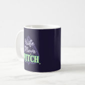 Mug Sorcière maman femme monogramme - Drôle Halloween (Devant gauche)
