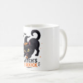 Mug Sorcière Mignonne et son Chat Noir Compagnon Hallo (Devant droit)